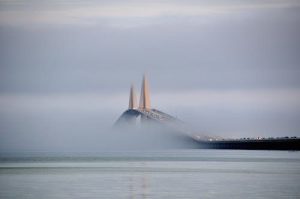 Sunshine Skyway Bridge - Fogged in