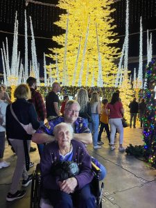 Mom - Enjoying the lights