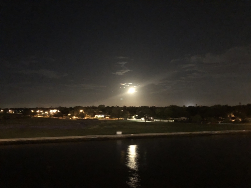 Moon over Tampa - Sailing into Port