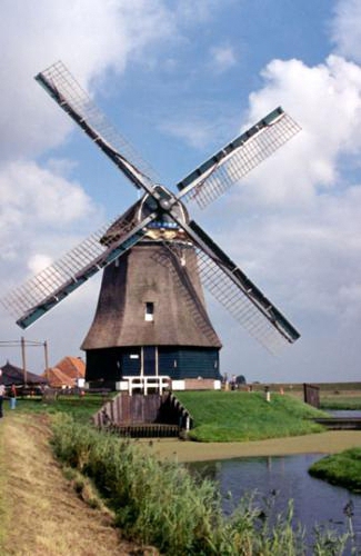 Netherlands-Amsterdam-Vollderdam-Windmill